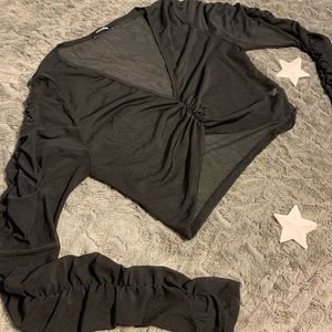 Sheer black crop top